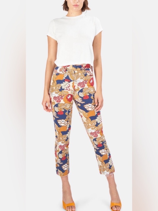Mother Jeans Denim - Mother Jeans The Hustler Ankle Fray in Flowers in Her Hair Sz. 29